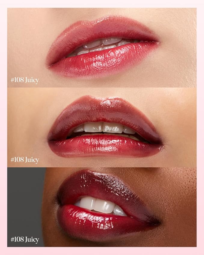 CORLAHAZE Glow Lock Jelly Tint 108 Juicy 4g, Hydrating Jelly Glow Lip Stain, Glass-Like Shine Lip Gloss, Long-Lasting Color, Moisturizing Lip Enhancer, Collectible Lock-Shaped Design, Korean Makeup