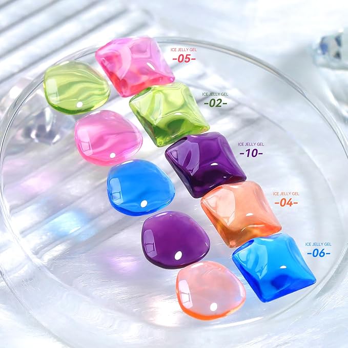Born Pretty Ice Jelly Gel Nail Polish Jelly Purple Gel Nail Polish Sheer Transparent Purple Natural Translucent Hema-Free Soak Off Gel Polish Nail Art DIY 15ML