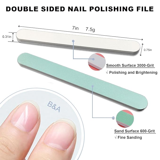 Cuticle Pusher Cuticle Nipper Set, Russian Pre-Treatment Nail Pushers, Cuticle Remover with 100/180 Grit Sandpaper, 7mm Full Jaw Cuticle Trimmer, Nail Care for Manicure Pedicure Nail Art