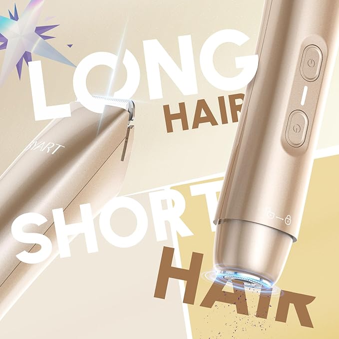 Pubic Hair Trimmer for Women – Electric Razor for Private Area & Sensitive Skin, Cordless Rechargeable Lady Shaver for Intimate Grooming – Smooth, No-Irritation, Rechargeable, IPX7 Waterproof (Gold)