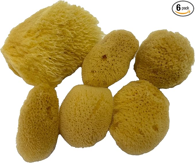 Soft Natural 6 Silk Sponges 1.5"-3" Cosmetic Makeup Application Removal Face Eye Nail Cleaning Like Cotton Balls Awesome Aquatic Creating The Perfect Home Bath & Shower Experience