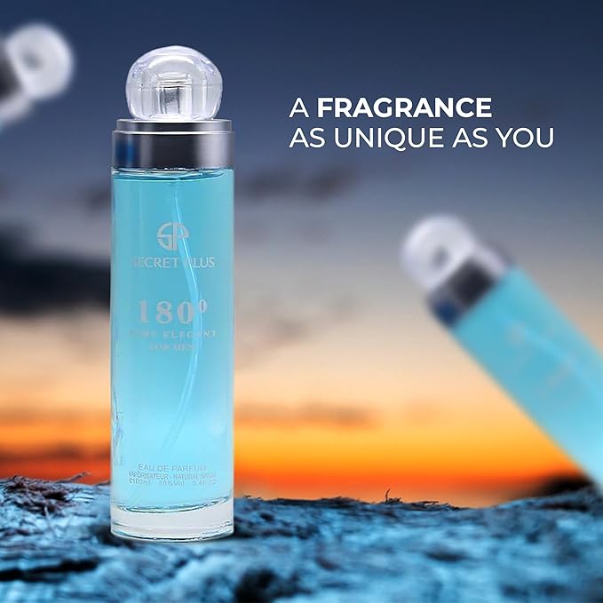 180 Pure Elegant Sensual Woody Fragrance for Men | Long Lasting Cologne Aromatic Scent, Eau de Parfum Natural Spray - Great Holiday Gift, 3.4 Fl Oz/100 Ml