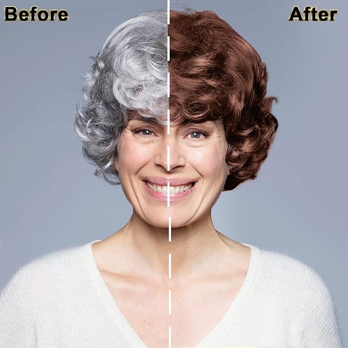 MEIDU Dark Brown Hair Dye Shampoo 3 in 1, Instant Hair Color Shampoo for Women Men, Herbal Ingredients Coloring in Minutes 500ML