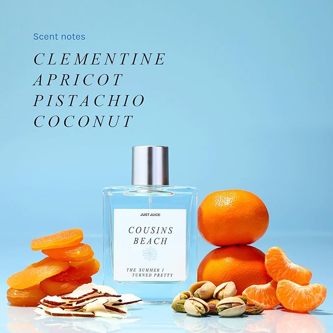 Just Juice - The Summer I Turned Pretty Cousins Beach - Beachy, Creamy Coconut and Vanilla Perfume for Women and Men - 0.3 oz