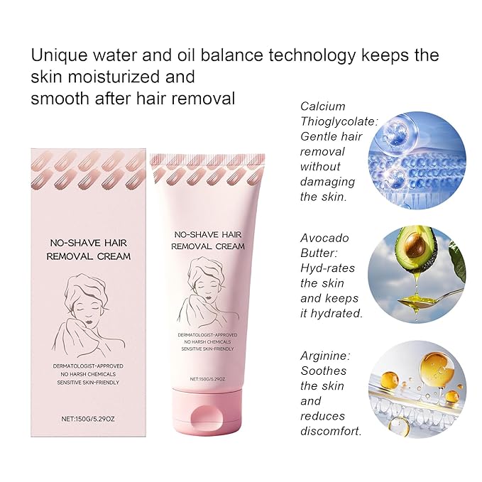 Bare Basics Hair Removal Cream,No Shave Hair Remover for Women, Fast and Gentle, Moisturizes and Nurtures Skin, Leaves Skin Smooth & Soft, 5.29 oz (1 PC)