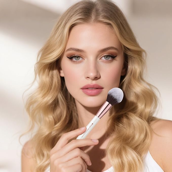 DUcare Makeup Brush Set Professional 27Pcs Makeup Brushes Premium Synthetic Kabuki Foundation Blending Face Powder Blush Concealers Eye Shadows Make Up Brushes Kit White