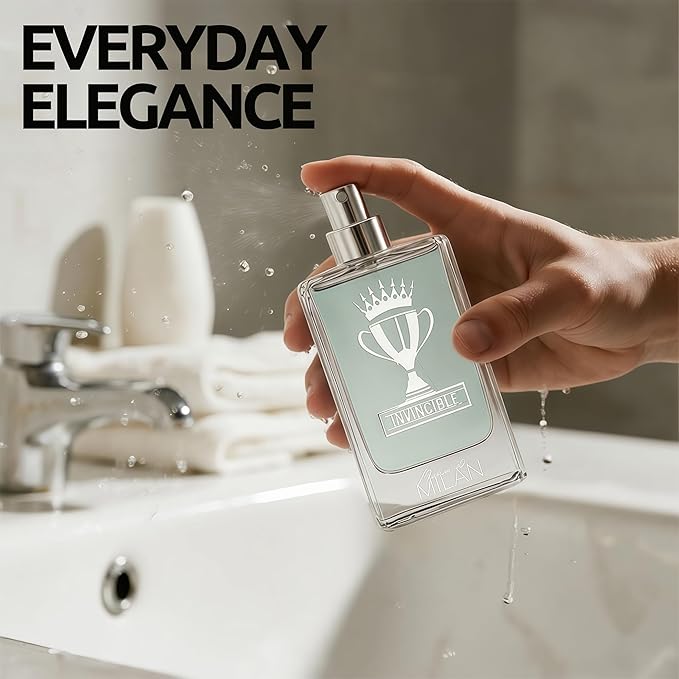 Men's Cologne Premium Fragrance Spray 100ml - Eau De Parfum - Long Lasting Oakmoss, Guiac Wood, and Patchouli,Grapefruit Scent for Daily Wear Inspired by Luxury Perfume(Invincible)