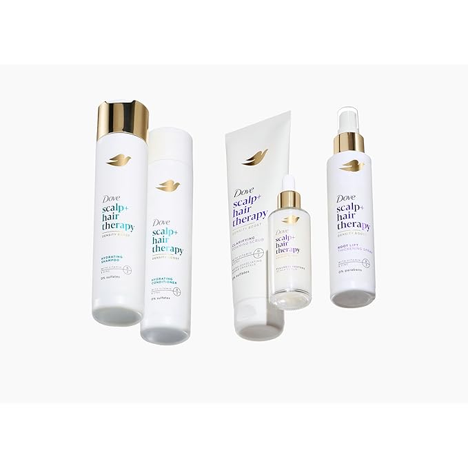 Dove Density Boost Hydrating Shampoo Scalp + Hair Therapy for Gentle Cleansing, with Vitamin B3, Zinc and 0% sulfates, 9.25 oz