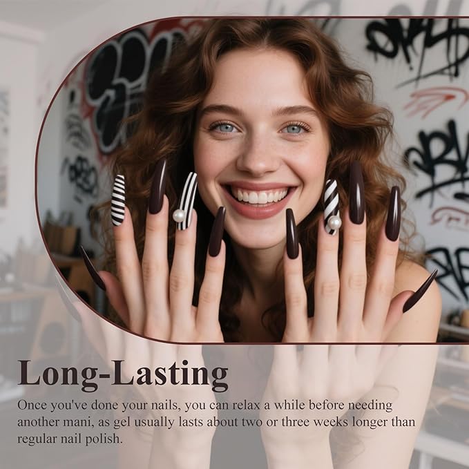 Artdone Gel Nail Polish Hema-free Solid Color Ebony Color For All Seasons Neutral Soak Off LED Lamp Needed For Manicure Nail Art