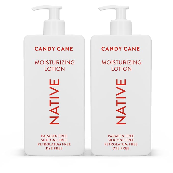 Native Body Lotion with Naturally Derived Ingredients - Candy Cane - Silicone, Paraben, & Dye Free Leaving Skin Soft and Hydrating | Holiday Seasonal Scent Bundle, 16.5 oz - 2 Pk