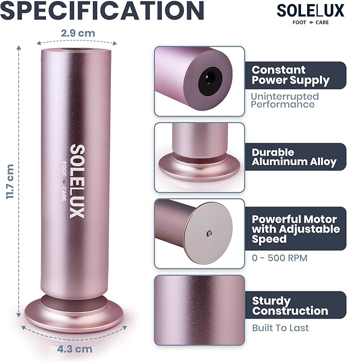 Upgraded 2025 Electric Foot File – Callus Remover for Women & Men with Adjustable Speed, 60 Sanding Pads & Dead Skin Exfoliation – at-Home Pedicure Tool for Dry, Cracked Feet (Pink)