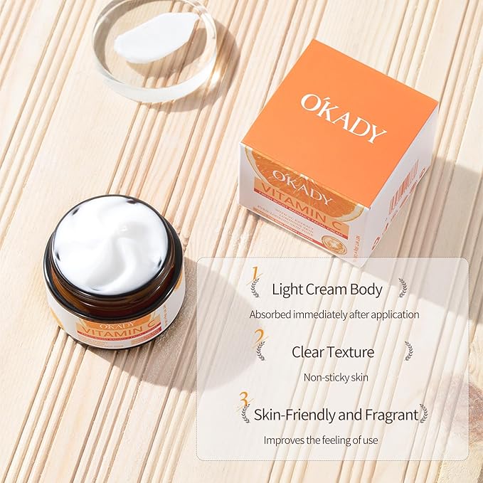 Vitamin C Face Moisturizer Cream - 1.05Oz Brightening Cream for Women,with Antioxidant Benefits,Helps Improve Skin Tone & Texture,Cruelty-Free Korean Skincare for All Skin Types