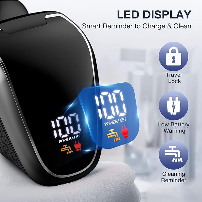 Head Shavers for Bald Men: 5-in-1 Electric Razor Black