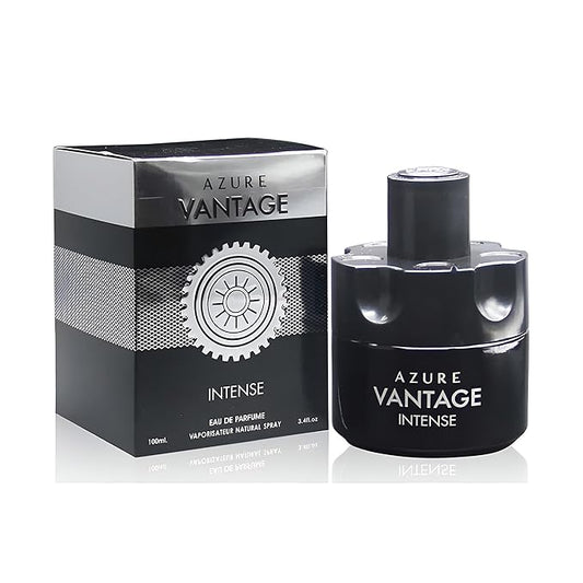Azure Intense Sensual Woody Fragrance for Men | Long Lasting Cologne Aromatic Scent, Eau de Parfum Natural Spray - Great Holiday Gift, 3.4 Fl Oz/100 Ml