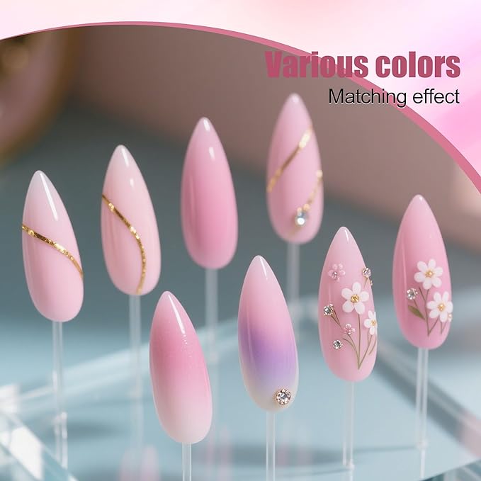 Artdone Sheer Gel Nail Polish Set Jelly UV Gel 6 Colors Translucent Milky White Pink Nude Brown Colors Nail Polish For All Seasons