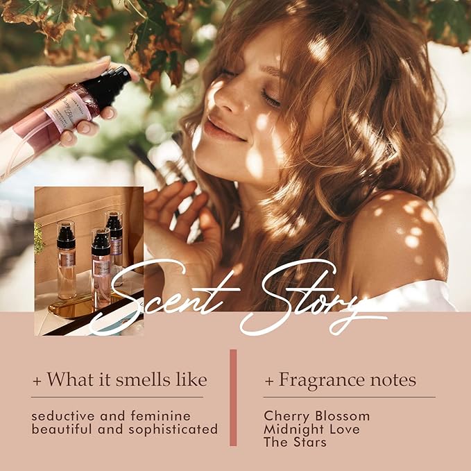 Clean-n-Fresh Body Spray for Women, Body Mist, Fragrance Mist Gift Sets, Pack of 3, Each 3.4 Fl Oz, Total 10.2 Fl Oz, Cherry Blossom