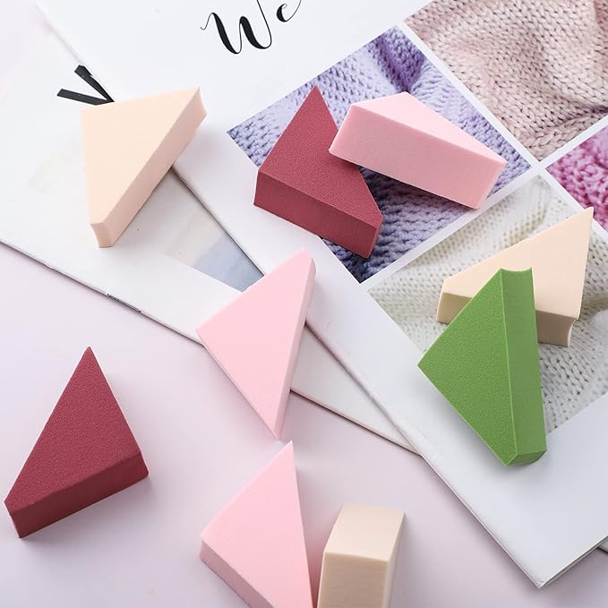 WSYUB Makeup Sponges Wedges, Disposable Makeup Applicator Cosmetic Wedges Sponges for Foundation Latex Free, Medium Size