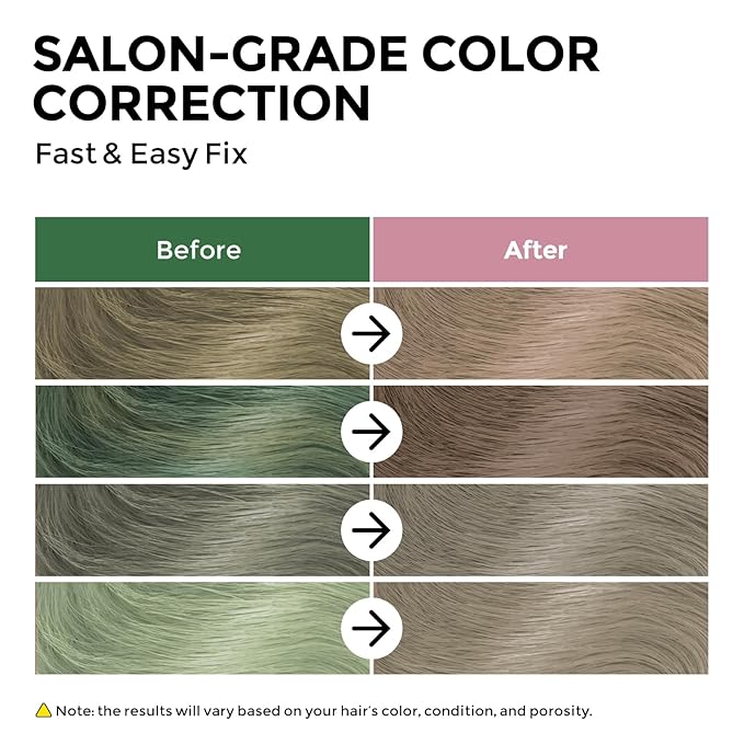 Bye Bye Green Shampoo, Neutralizes Unwanted Green Tones, Sulfate Free, Color Correct For Blonde, Bleached or Light Brown Hair, 11. 83 Fl Oz