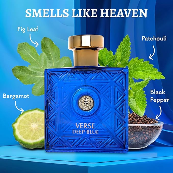 Verse Adonis Men’s Cologne Gift Set – 3 Fragrance Collection (Pour Homme, Deep Blue, Red) – Long Lasting Eau De Toilette Sprays, Citrus, Woody, Aromatic & Spicy Notes – 3.4 Fl Oz Each (Gift Set 2)