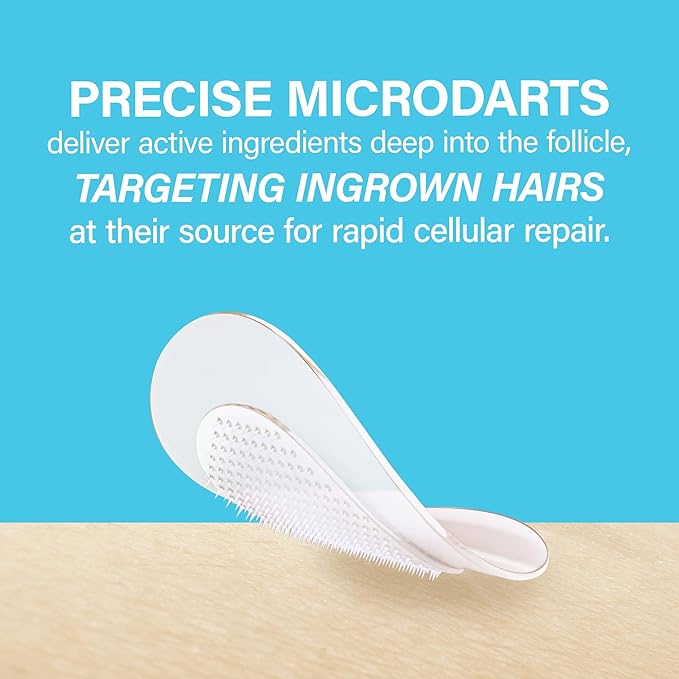 Ingrown Hair Patch With Microdart: Ingrown Hair Treatment - Fast and Effectively Clean Up Ingrown Hair Bumps for Facial, Beard, Armpits, Bikini Area for Men and Women - 9 Pack