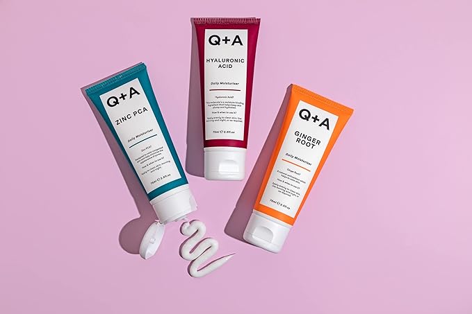 Q+A Zinc PCA Daily Moisturizer (75ml), Hydrating Moisturizer Face Cream for Oily and Blemish-Prone Skin, with Niacinamide and Ginseng, Oil Control and Pore Minimising, Fragrance Free Skincare