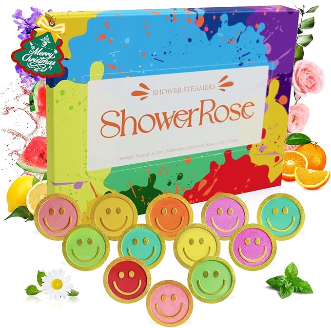 Shower Steamers Aromatherapy - Christmas Stocking Stuffers for Men, Birthday Gifts for Women, White Elephant, Relaxation, Self Care (15-Pack)