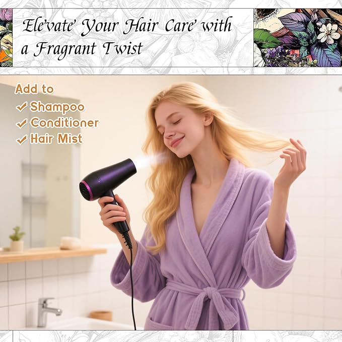 HIQILI Velvet Nocturne Fragrance Oil for Making Candle, Violet & Carnation Scents, DIY Perfume, Great for Diffuser, Long Lasting - 5.07 Fl Oz