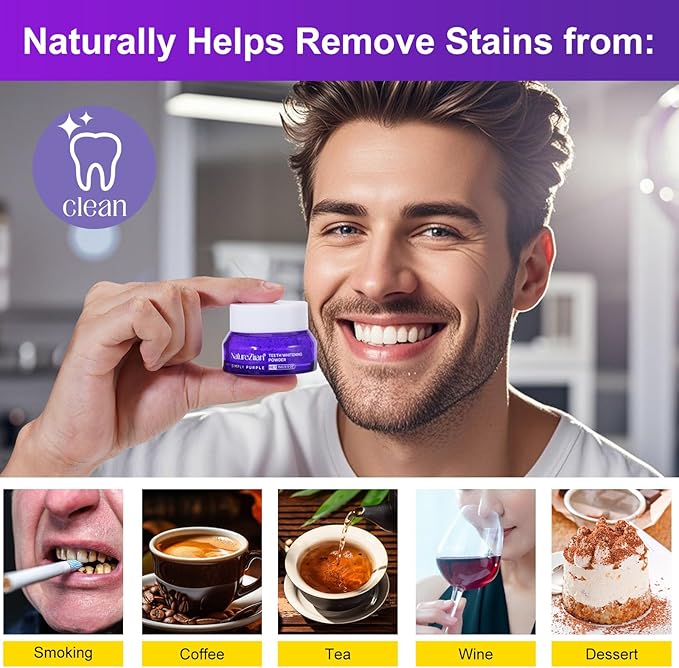 Teeth Whitening Powder - Teeth Whitening - Removes Stains - No Sensitivity - Enamel-Safe Toothpaste Power