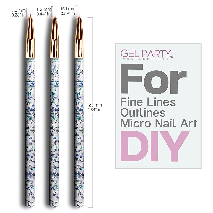 GELPARTY Nail Art Brush Kit – 32 PCS Professional Nail Brushes for Acrylic, Gel, UV/LED, Ombre & 3D Design | All-in-One Manicure Tool Set for Salon & DIY