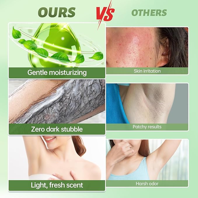 Hair Removal Cream For Women - Painless Body Hair Remover Sensitive Skin Hair Removal For Back Legs Fast And Gentle 6.76 Fl Oz