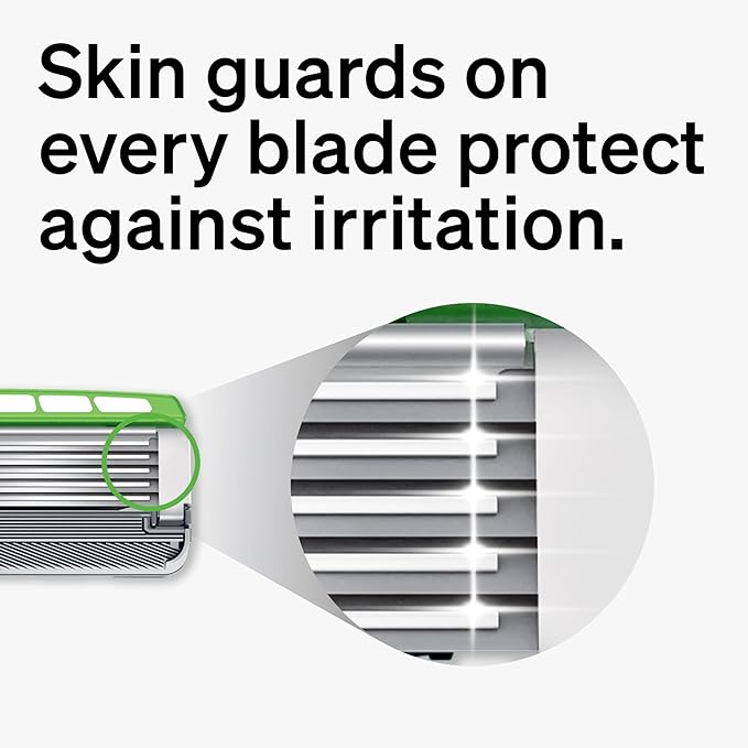 Schick Hydro Sensitive Razor, 5 Blade, 1 Handle with 3 Cartridges | For Men | For Sensitive Skin | Refillable