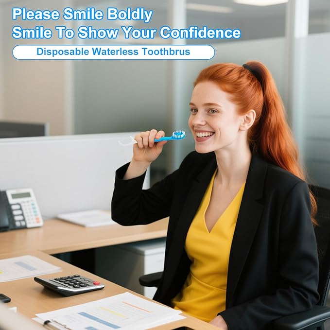 5 in 1 Toothbrush & Floss, 26Pcs mini toothbrushes with Toothpaste, All in one Oral Care on The go, 5 in 1 mini Brush, Toothpaste and Floss, Disposable Travel Toothbrush Set (1)