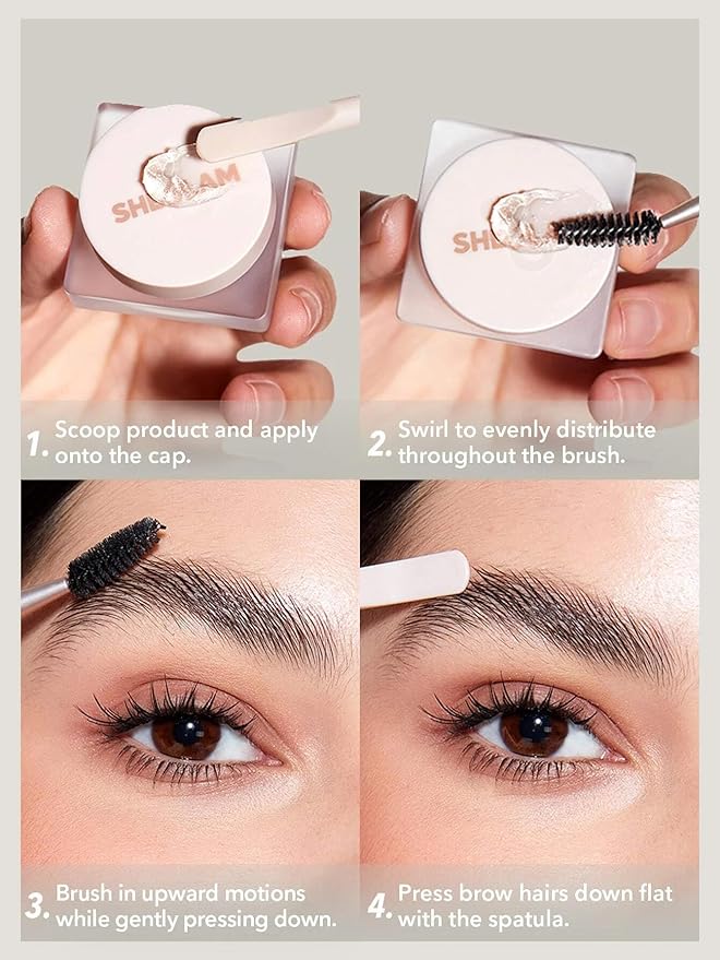 SHEGLAM Set Me Up Brow Hold Eyebrow Gel Long Lasting Waterproof Smudge Proof Shaping Eye Brow Wax - Crystal Clear