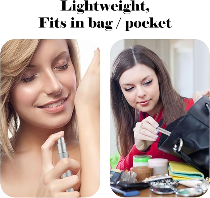 4pcs Mini Perfume Travel Bottle, Perfume Atomiser Refillable, 5ML Spray Bottles, Portable for Travel Holiday, Outdoor Activities and Business(Style 3)