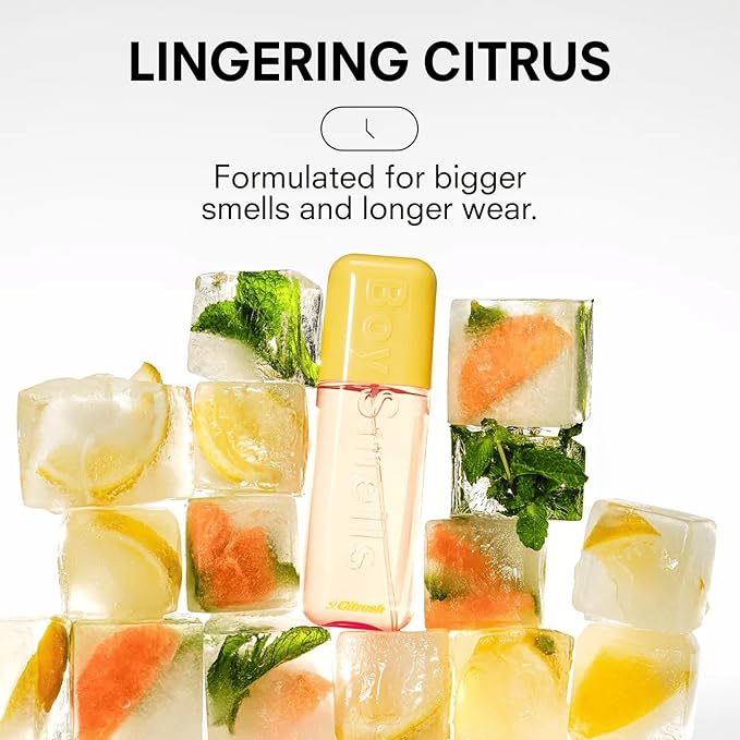 Boy Smells CITRUSH Body Mist – 3 oz Travel-Size Citrus Fragrance Spray – Notes of Pomelo, Frozen Mint & Ripe Musk – Long-Lasting Unisex Body & Hair Mist