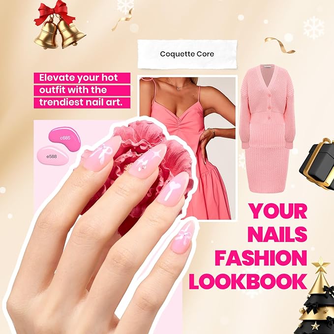 Beetles Winter Gel Polish Kit - Chic Outfits Collection 25 Colors Polish Set, Brown Purple Nude Red Black Color Gel Nails with 3Pcs Base Top Coat Soak off Uv Gel Manicure Kit Gift for Women