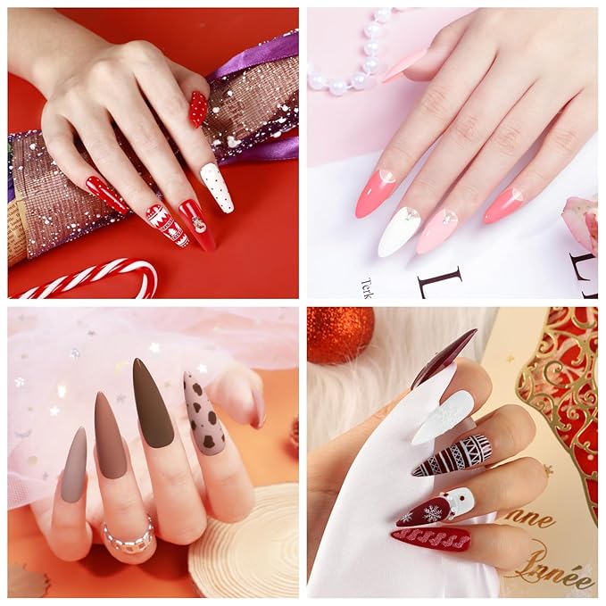 COSCELIA 25PCS Gel Polish Set Fall Winter Colors Gel Nail Polish Soak Off with Glossy Matte Silver Golden Glitter Top Coat Red Brown Black White Green Purple DIY Christmas Gifts for Women Teens Girls