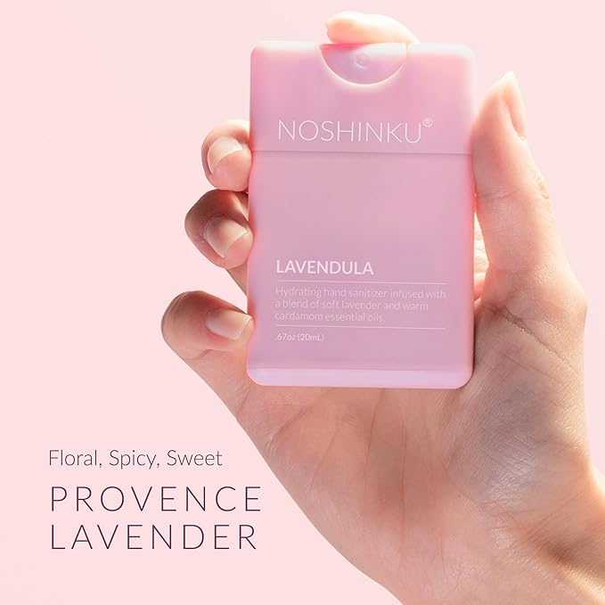 Noshinku - Refillable Hand Sanitizer Discovery Deux 4-Pack, Travel Size Sprayer, Hydrating Botanical Mist, Natural Ingredients, All Natural Fragrances, Sugarcane Derived Alcohol, No Parabens, No Dyes