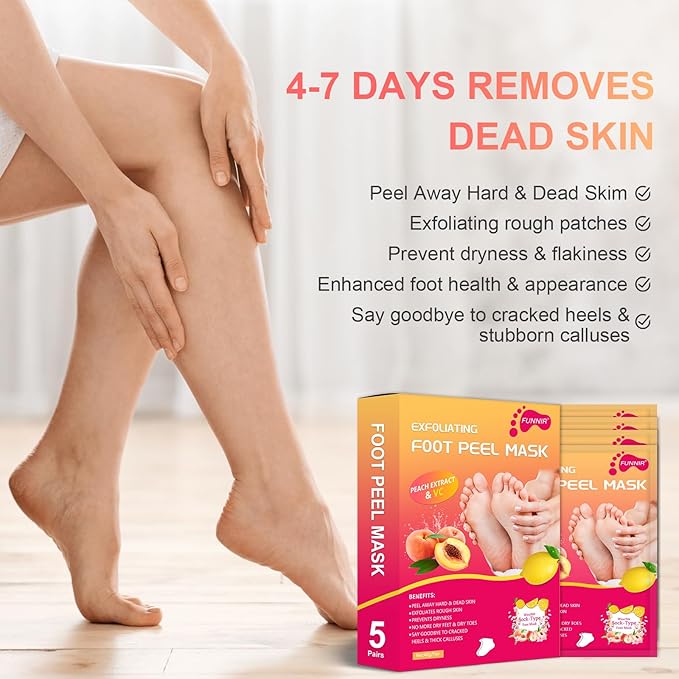 Foot Peeling Mask Exfoliant for Peeling Off Calluses, Natural Exfoliator for Dry Dead Skin, Callus, Repair Rough Heels Soft Smooth Touch