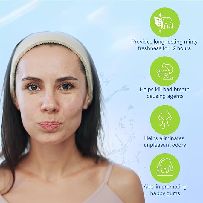 Travel Size Mouthwash Packets – Individual Mini, Alcohol & Fluoride Free, Grapefruit Mint Flavor, Mouthwash to Go for On-The-Go Freshness, Bulk Packets 0.41 Fl Oz(Pack of 20)