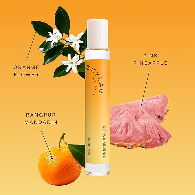 Skylar New Citrus Reverie Eau de Parfum-Hypoallergenic Clean Perfume for Women & Men, Vegan, Safe for Sensitive Skin-Fruity Floral Scents, Madarin, Orange, Pinapple-10mL /.33 Fl Oz
