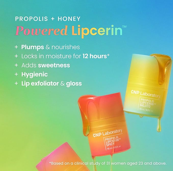 CNP Honey Lip Butter - Propolis Lipcerin™ 03 Lime, Hydrating Overnight Manuka Lip Balm & Mask, 12hr Long-Lasting Moisture, Stocking Stuffers, Gifts for Women, 0.5 fl.oz.