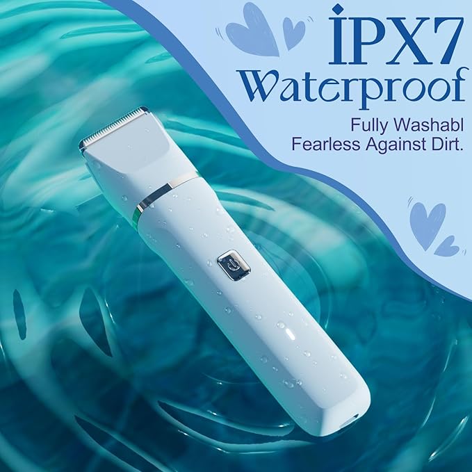 Electric Shaver for Women Gifts for Women - Rechargeable Cordless Bikini Trimmer Razor Hair Removal Groomer Wet/Dry Waterproof Pubic Body Facial Legs Arm Safe Ceramic Blade Hypoallergenic -Blue