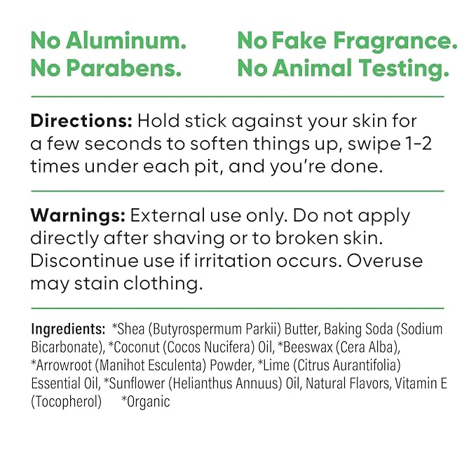 Pretty Frank Natural Aluminum-Free Deodorant Stick, Coconut Lime (1-Pack) | All-Day Odor Control for Women & Men | Effective, Skin Soothing Formula with Safe, Organic Ingredients and Essential Oils