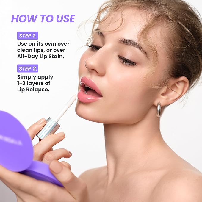 Wonderskin Lip Plumper Gloss - Lip Relapse Plumping Gloss for Fuller-Looking Hydrating, Non-Sticky High-Shine Finish