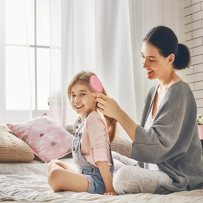 56 Pieces Mini Wet Hair Brush, Travel Detangling Brush, for Most Hair Types, with Ease Knots Without Tears or Breakage, Multicolor