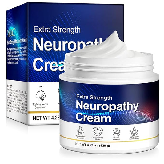 FANSHI Neuropathy Cream Extra Strength, Nerve Comfort Cream with Natural Oils - Fast Absorbing, Non-Greasy Moisturizing Cream for Physical Activity & Wellness- Feet, Hands, Legs - 4.23 oz
