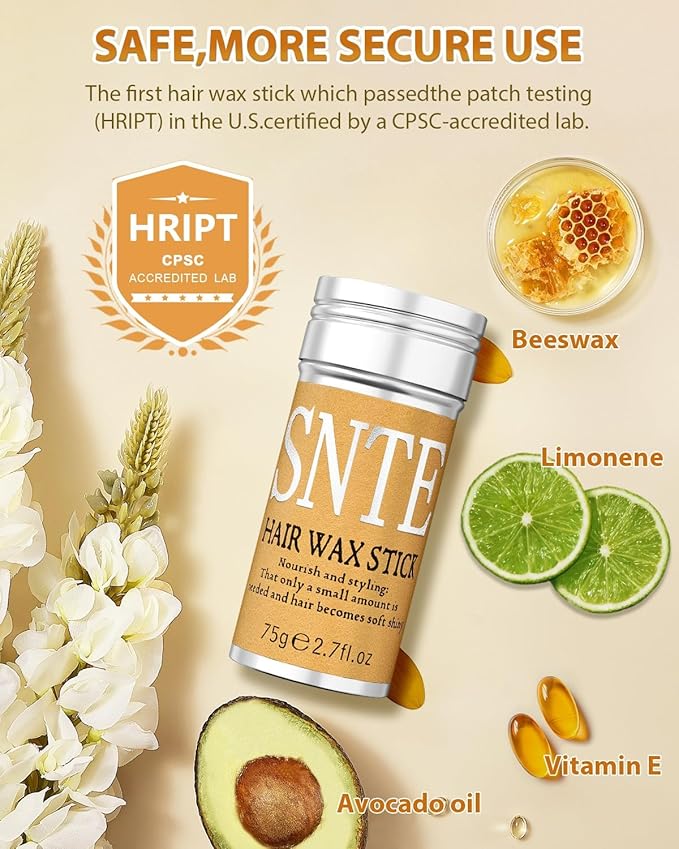 Hair Wax Stick, Wig Band Set - Smooths Flyaways, Sleek Ponytail, Baby Hairs, Edge Control - Lace Melting Band for Wig Glue Lace Glue