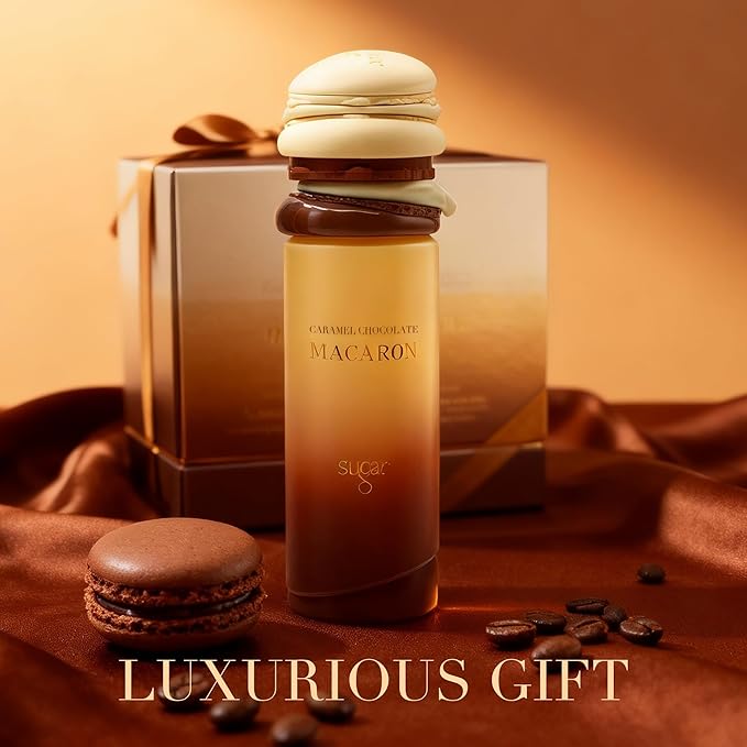 Original Cologne Gourmand Eau de Parfum for Women - Sugar Scented Long-Lasting Fragrance, 100ml | Premium Perfumes for Women (Caramel Chocolate Macaron)