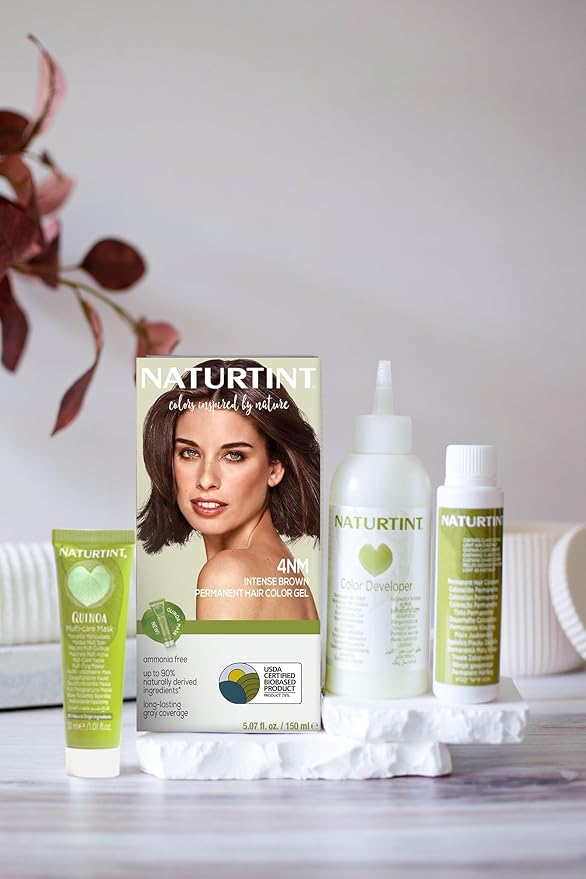 Naturtint 4NM Intense Brown Permanent Hair Color (Pack of 1), Ammonia Free, Vegan, Cruelty Free, up to 100% Gray Coverage, Long Lasting Results (Packaging may vary)